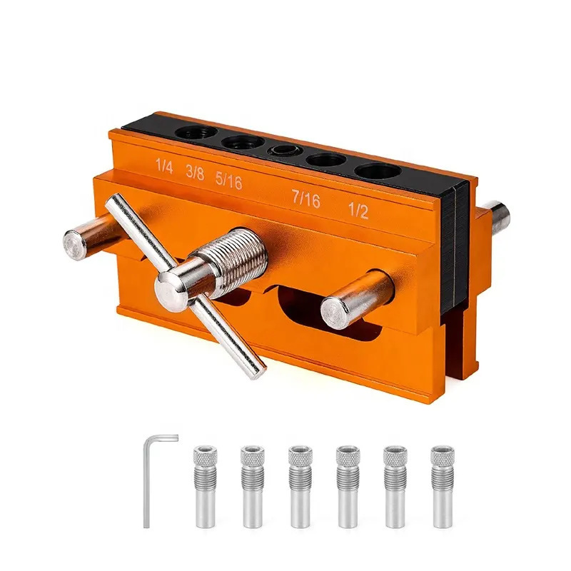 重型木工打孔定位器 木工斜孔定位器 自定心销钉直孔钻头夹具套装