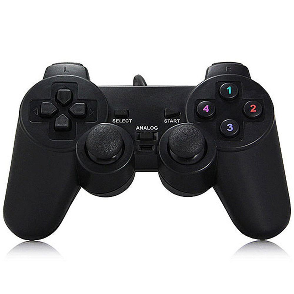 Controlador de juegos con forma de PS2, controlador de juegos con cable 208USB, controlador de juegos para computadora, controlador de juegos arcade para PC