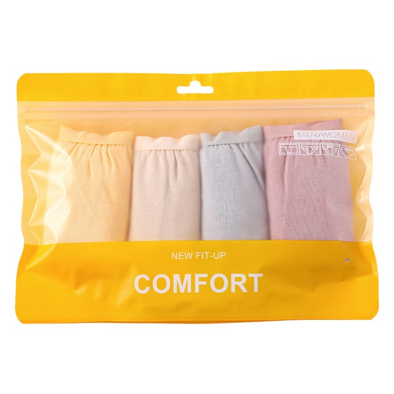 Bolsa de embalaje de ropa interior de paquete múltiple para hombres y mujeres 2-5 pack bolsa de ropa interior esmerilada alargada bolsa de cremallera negra