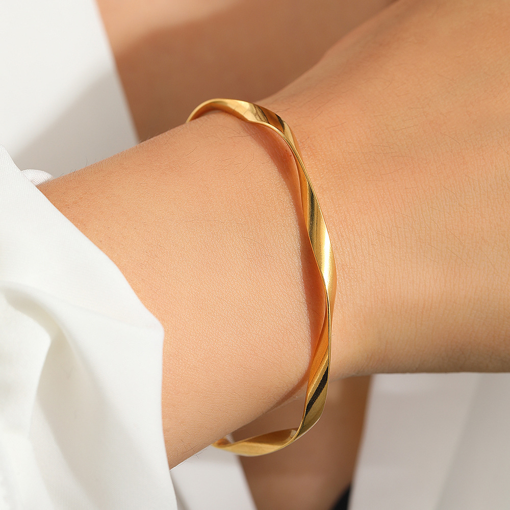 Simple Style Solid Color 304 Stainless Steel Stainless Steel Bracelets In Bulk display picture 2