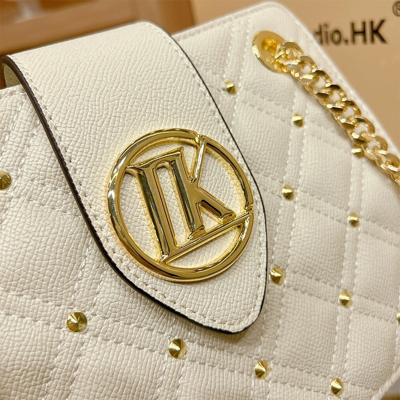 Genuine Leather Quilted Chain Shoulder Bag For Women Versatile_voghion.com