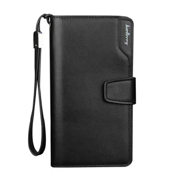 Baellerry New Casual Multi-Functional Men's Clutch Bag Korean Style Business Zipper Long Wallet Mobile Phone Bag