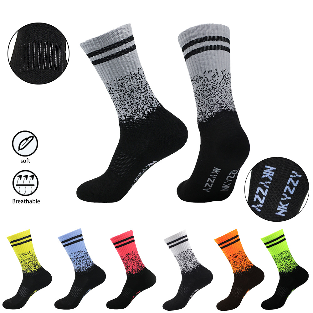 Neue Laufsocken Fußballsocken Mittelrohr-Sportsocken Herren- und Damen-Radsocken Basketballsocken Tennissocken Badminton_voghion.com