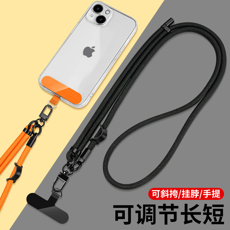 Cordón para teléfono móvil de 8mm, cuello colgante, mensajero, muñeca, eslinga de nailon resistente, cuerda anti-pérdida, longitud ajustable, espalda