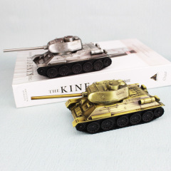 Wholesale Zinc Alloy Tank Simulation Military Model, Metal Craft Home Decor Ornament Retro T34