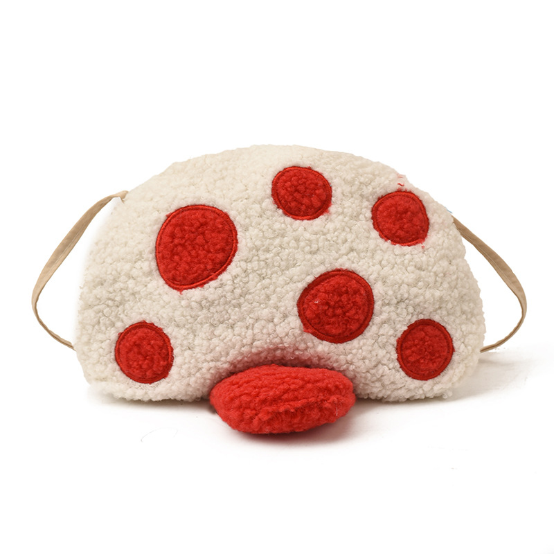 Cartoon hongos modelado bolsas de hombro para niños y niñas suaves lindas bolsas de mochila para bebés otoño y invierno bolsas de peluche para niños