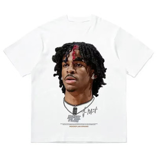 �W�a����Camiseta de Baloncesto de Moda Y2K de Algod&oacute;n para