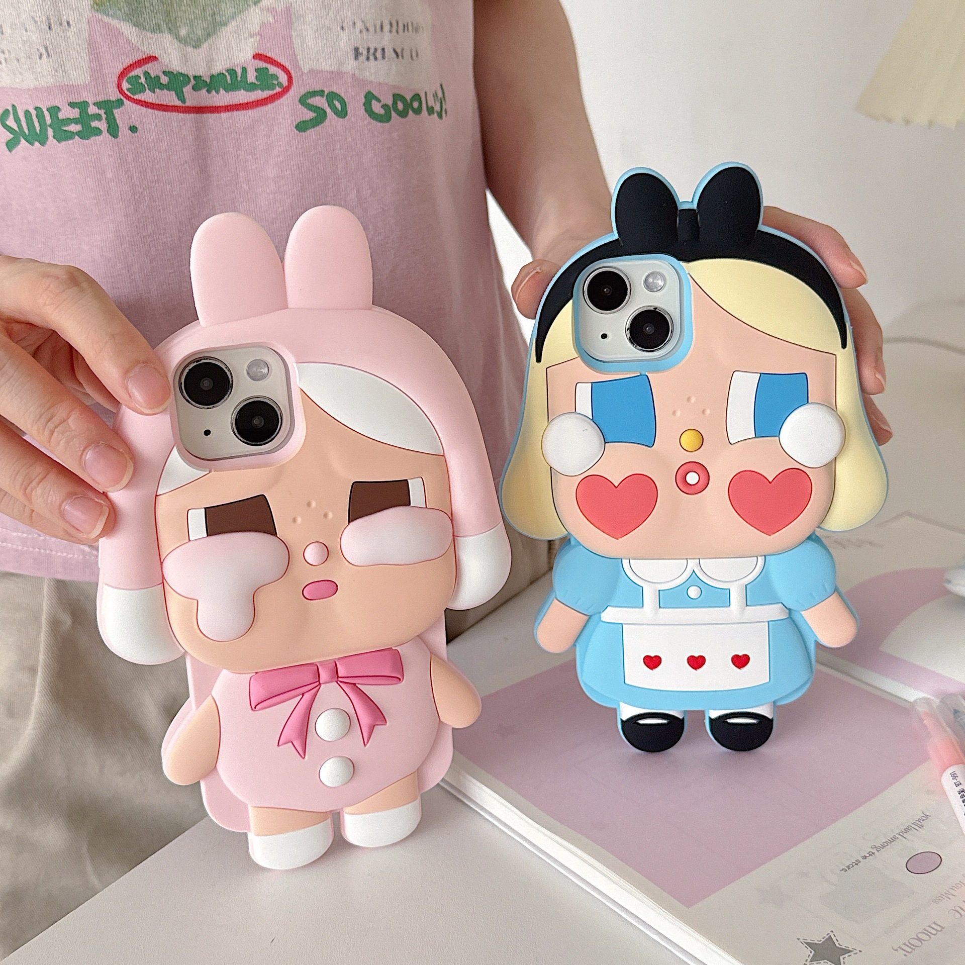 卡通可爱女仆兔耳朵哭娃iPhone17苹果16适用13/14pro max手机壳15