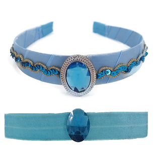 Aladdin's Magic Lamp Jasmine Princess Jasmine Indian Ethnic Blue Children's Headband Clothing Accessories