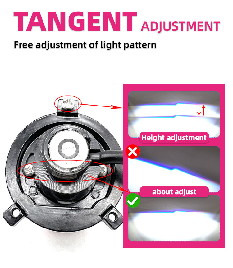 Y7 Laser Lens H4 Led Headlight 12V Car High and Low Beam Integrated Headlight Modified Motorcycle H4 Dual Light Lens