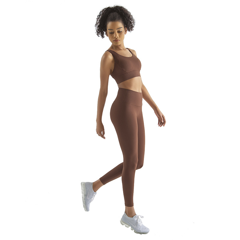 ropa interior deportiva personalizada fija cojín de pecho corrida amortiguamiento deportivo sujetador de acondicionamiento físico amortiguamiento convergente ropa interior de belleza cruzada espalda