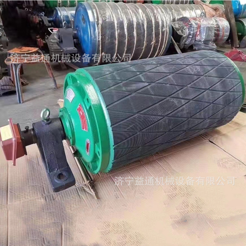 外置油冷式电动滚筒 油冷式行星齿轮减速机 电机外置包胶电动滚筒