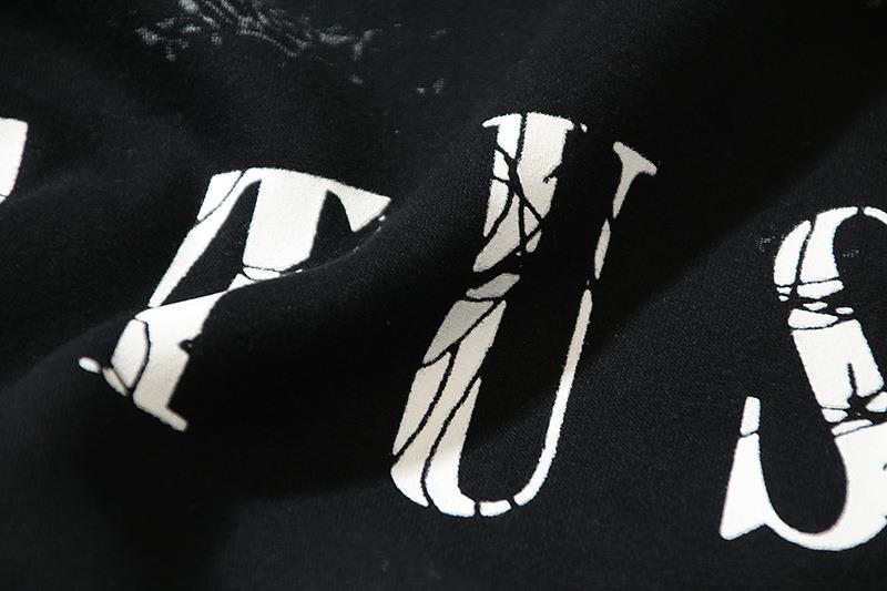 Pure cotton jacket Traott distressed crack splashed ink starry sky print hoodie_voghion.com