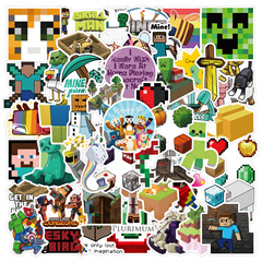 50-100 pieces of cross-border game Minecraft water-resistant luggage notebook skateboard water bottle car stickers