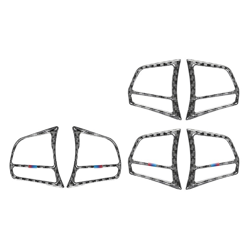 Adecuado para BMW nuevo Serie 3 F30 4 serie F36 volante botón Marco fibra de carbono interior modificación pegatinas