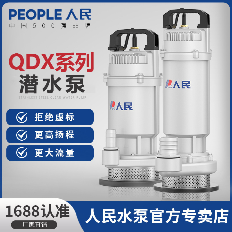 People's Qdx Submersible Pump, Clean Water Pump, High Lift, Large Flow, Agricultural Irrigation, Vegetable Field Pumping Pump, Self-Priming Pump