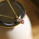French Style Light Luxury High-end Necklace 925 Sterling Silver Hibiscus Stone Necklace Women's Court Powder Gemstone Pendant Clavicle Chain