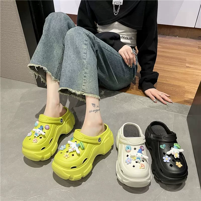 Cartoon Platform Clogs — Non-Slip Deodorized Summer Slides, Sizes 36–41