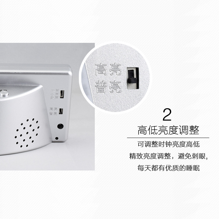 디지털 영구 달력 전자 시계 거실 창조적 인 LED 음소거 알람 시계 달력 홈 새로운 빛나는 제인 링지