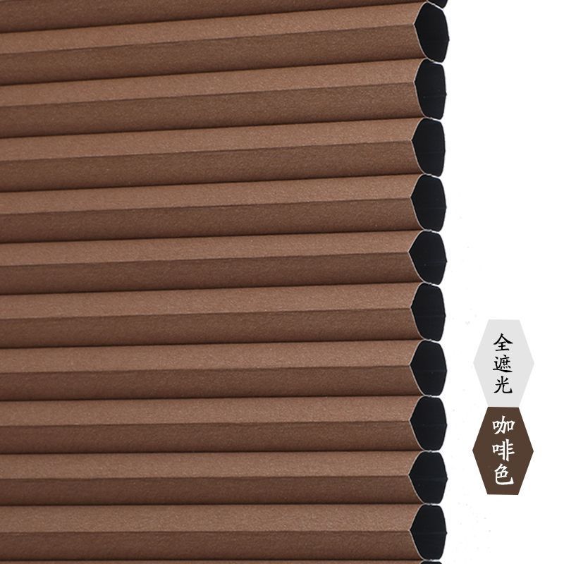 免打孔百叶窗帘内倒内开窗帘厨房卫生间防水蜂巢帘遮光隔热风琴帘|undefined