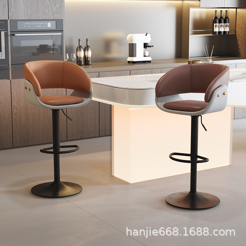 Bar Chair Modern Simple Lift Light Luxury Home High Stool Bar Stool Cashier Chair Backrest Bar Chair Stool