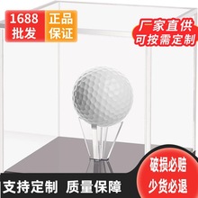 亚克力高尔夫球展示架 高尔夫球展示柜透明立方体 球架 防尘