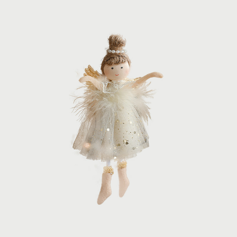 Nueva Navidad de peluche Angel Girl Colgante árbol de Navidad Colgante muñeca creativa Decoración muñeca Colgante