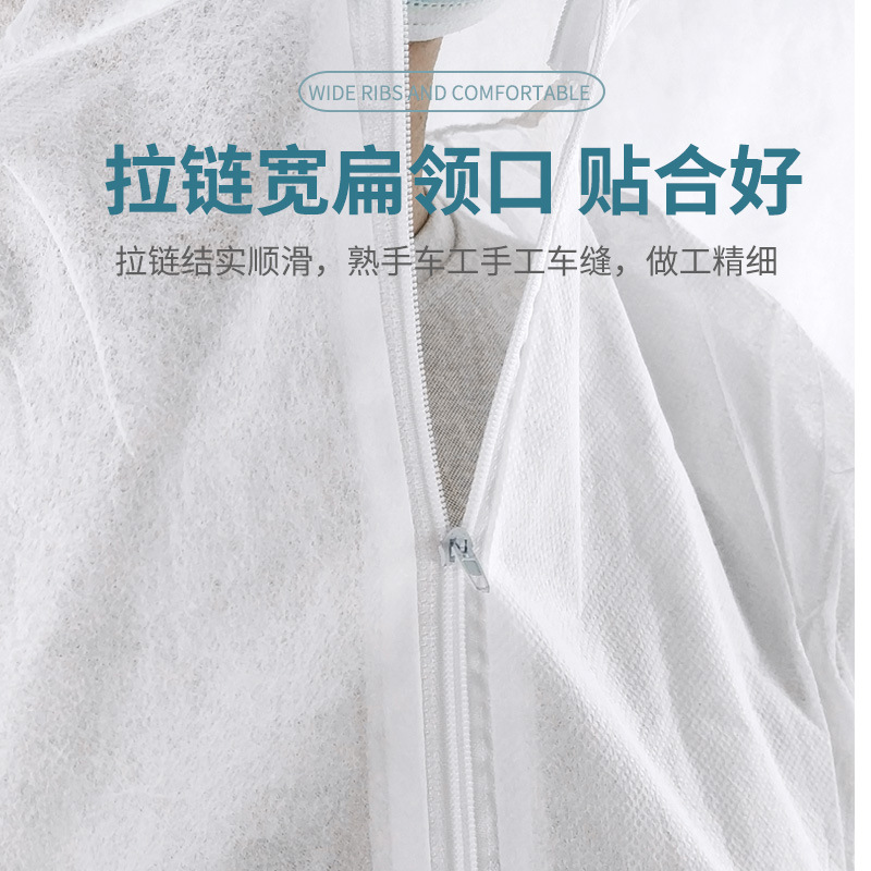 One-piece disposable protective suit with hood, full-body breathable, pig farm breeding isolation suit, regular spray paint visiting work uniform