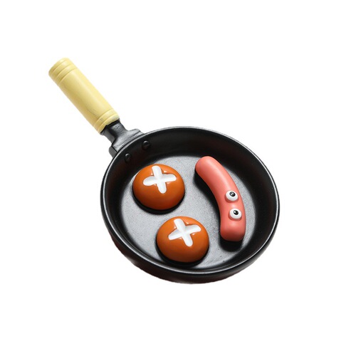 Wholesale Frying Pan Food Toy Refrigerator Magnet Creative Resin DIY Magnet Magnetic Sticker Magnetic Sticker Magnetic Sticker Magnetic Suction Cultural and Creative