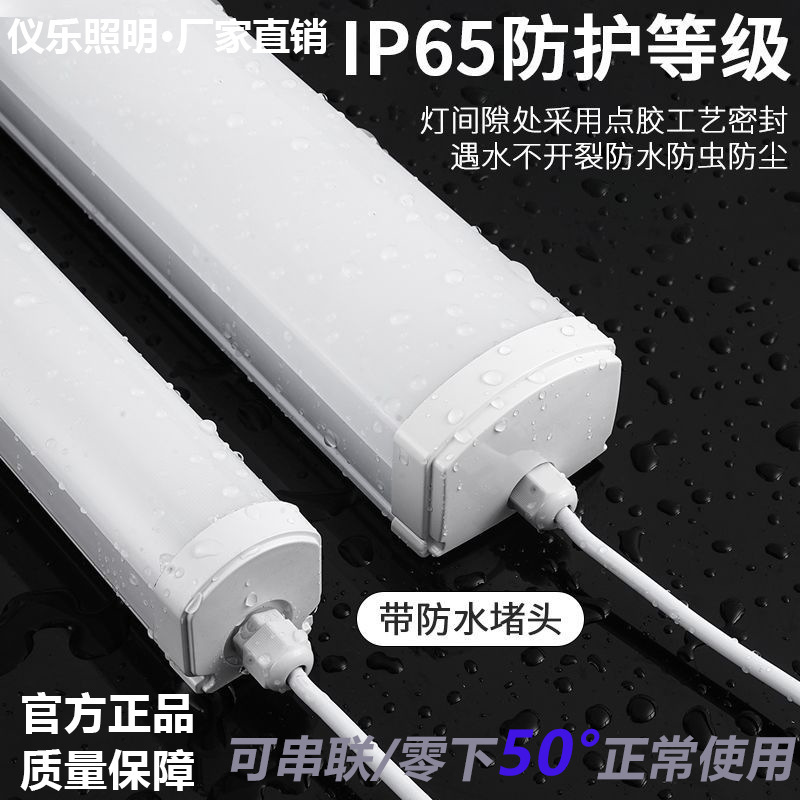 IP65 lamp three-proof lamp integrated waterproof dustproof explosion-proof fluorescent lamp ice warehouse factory LED strip lamp