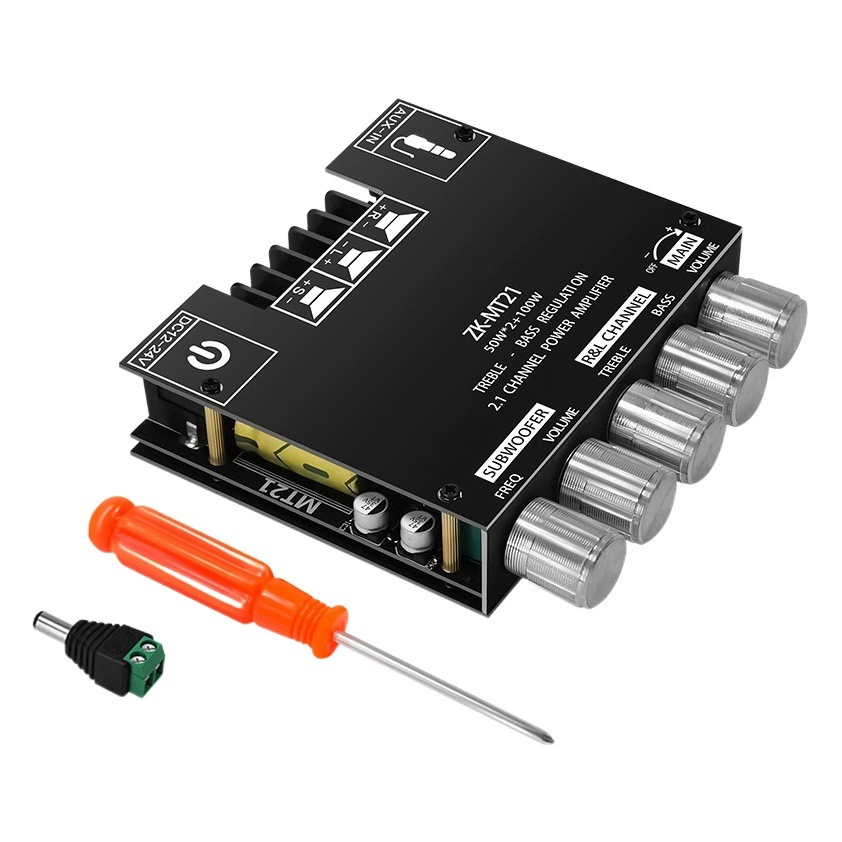 Трансграничная поставка производителя ZK-MT21, 2,1-канальная плата цифрового усилителя Bluetooth, сабвуфер с высоким и низким тоном