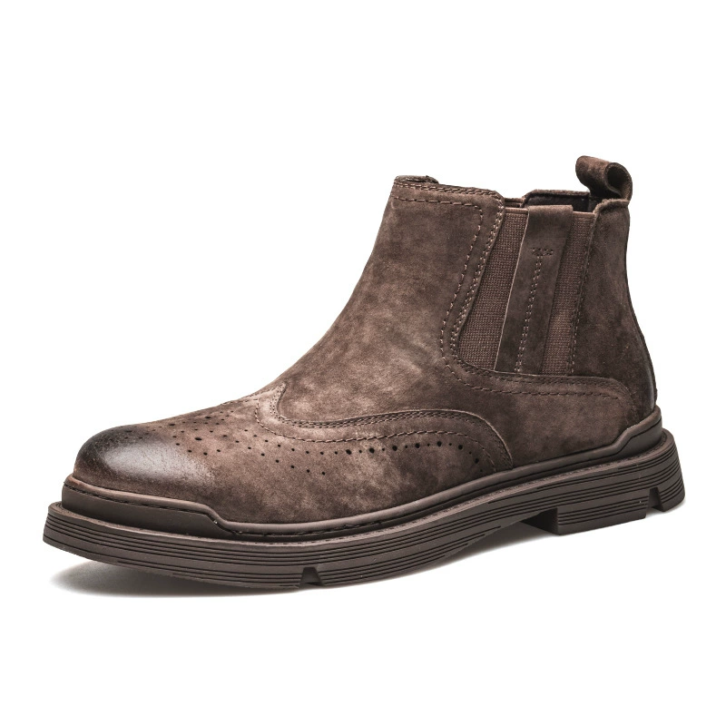 Челси Martens, натуральная кожа, утеплённые высокие ботинки в британском стиле, размеры 38–44