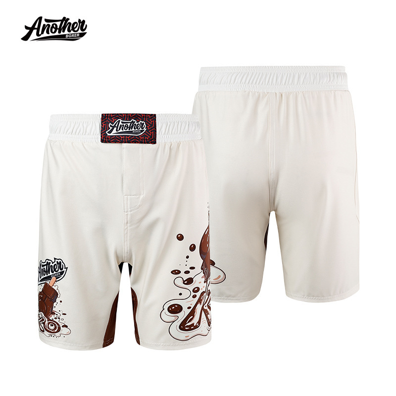 Anotherboxer Ice Cream-Colored Brazilian Jiu-Jitsu Training Pants, Elastic Mma Mixed Martial Arts Competition Pants