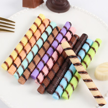 PVC仿真巧克力棒蛋卷模型假食物食品冰淇淋配件幼儿园认知道具