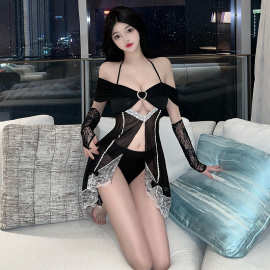 林林婷情趣内衣激情套装小胸床上睡袍诱惑透明性感免脱睡衣女2819