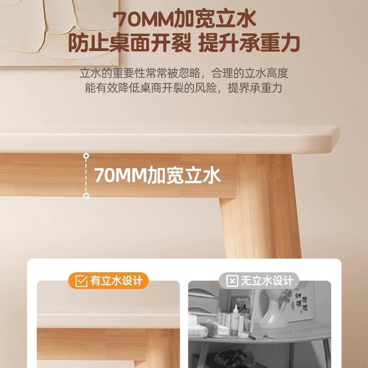 Mesa de comedor de piernas de madera sólida para casa pequeña sala de estar mesa de comedor estilo crema rectangular mesa de comedor comercial combinación de sillas