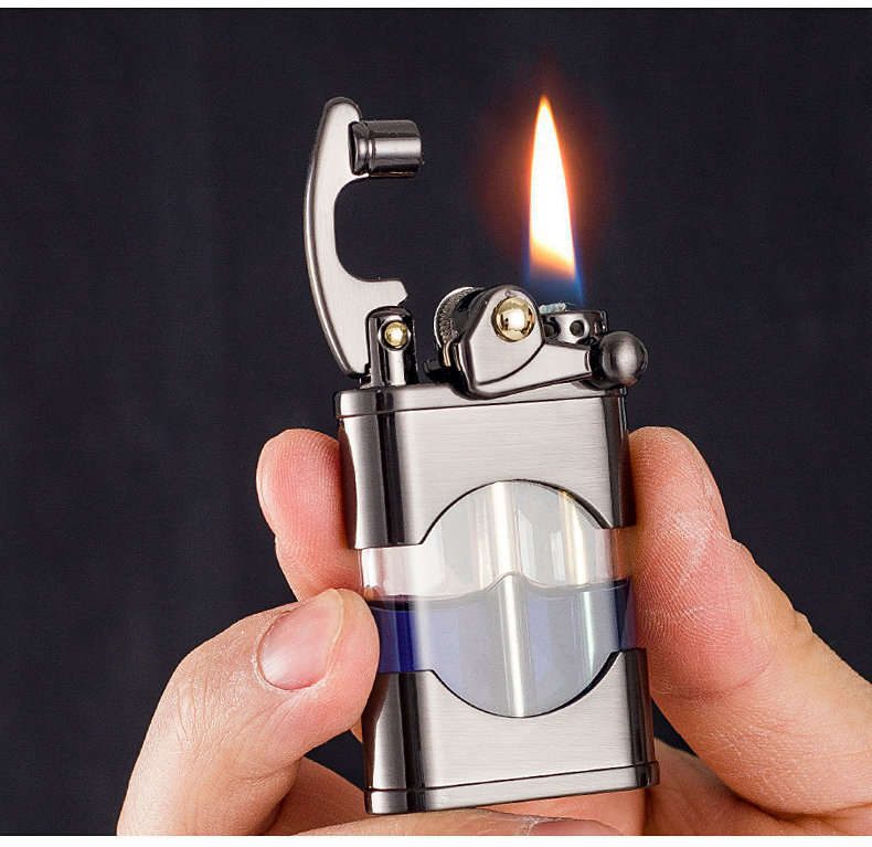 佐罗新品煤油打火机660透明油仓创意老式便携自动点火复古防风男|ms