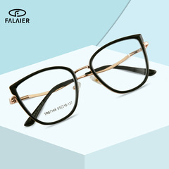 跨境TR90彈簧防藍光眼鏡金屬眼鏡框方框平光鏡女速賣通全框架眼鏡
