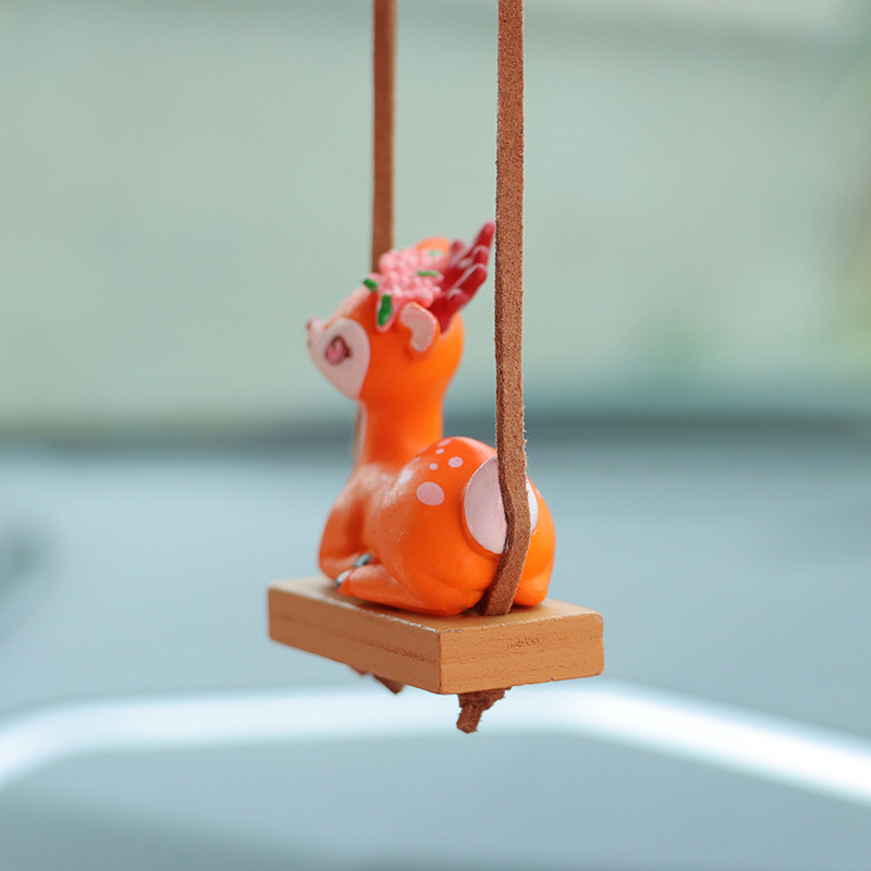 Yilu Shunfeng cartoon sika deer Car Rearview Mirror car pendant car decoration supplies car pendant pendant