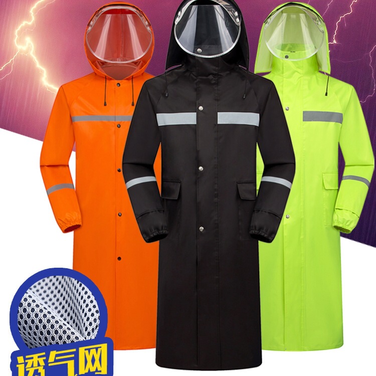 Raincoat Long Full-Body Rainproof Poncho Thickened and Enlarged Men's Reflective Cycling Fishing Oxford Cloth Work Clothes Raincoat Long Full-Body Rainproof Poncho Thickened and Enlarged Men's Reflective Cycling Fishing Oxford Cloth Work Clothes