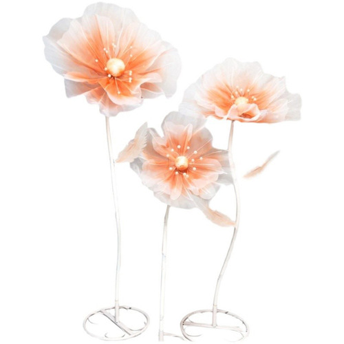 Simulated silk screen poppy flower high-end window display large flower outdoor wedding decoration photography props supplies flower head