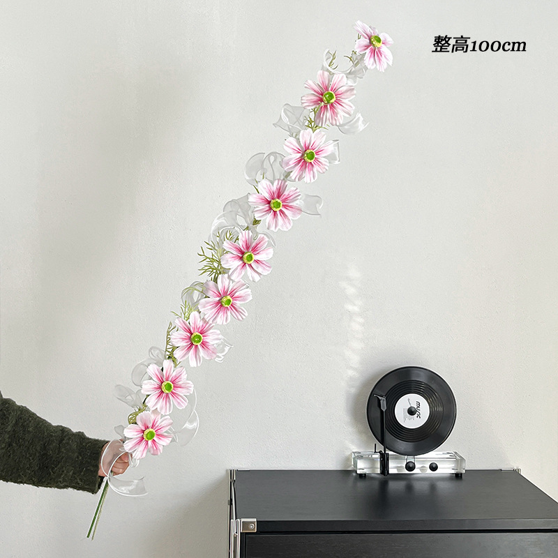 1m 핑크 게상 꽃 부케