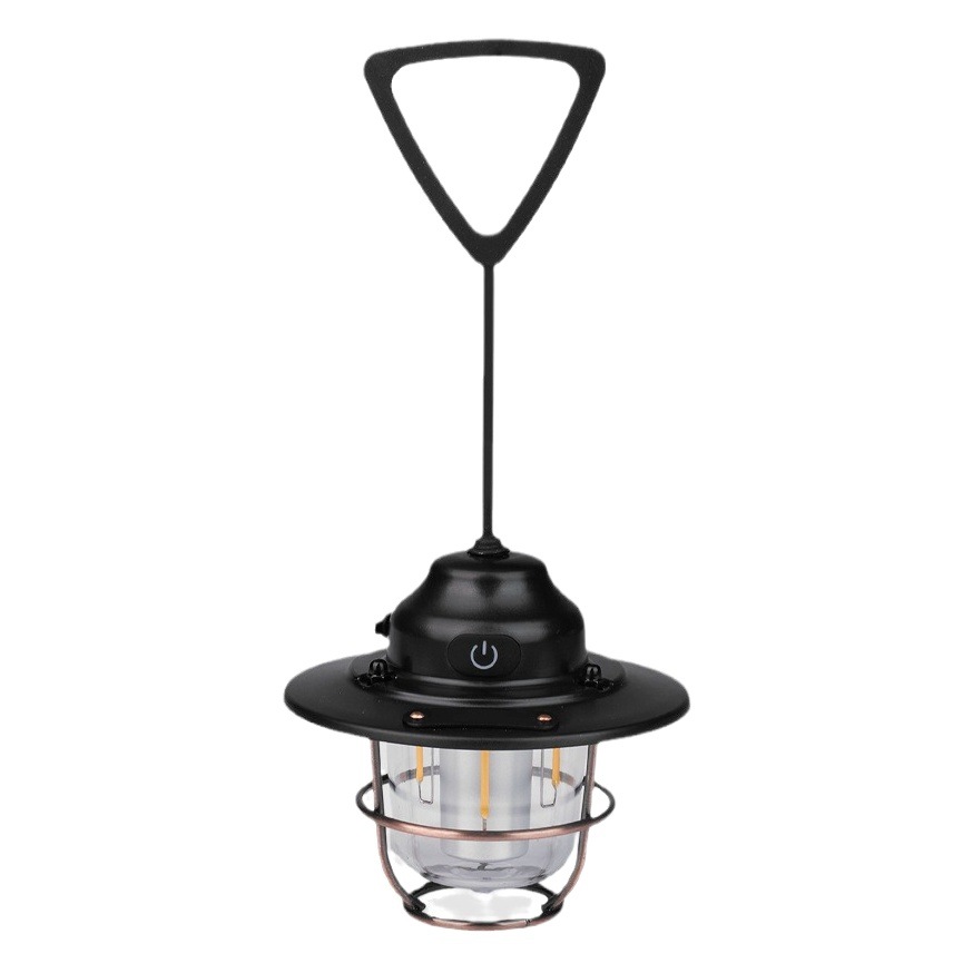 Mini lámpara de camping ultra-larga resistencia lámpara de dosel retro lámpara de camping tienda al aire libre lámpara colgante lámpara de cono de pino