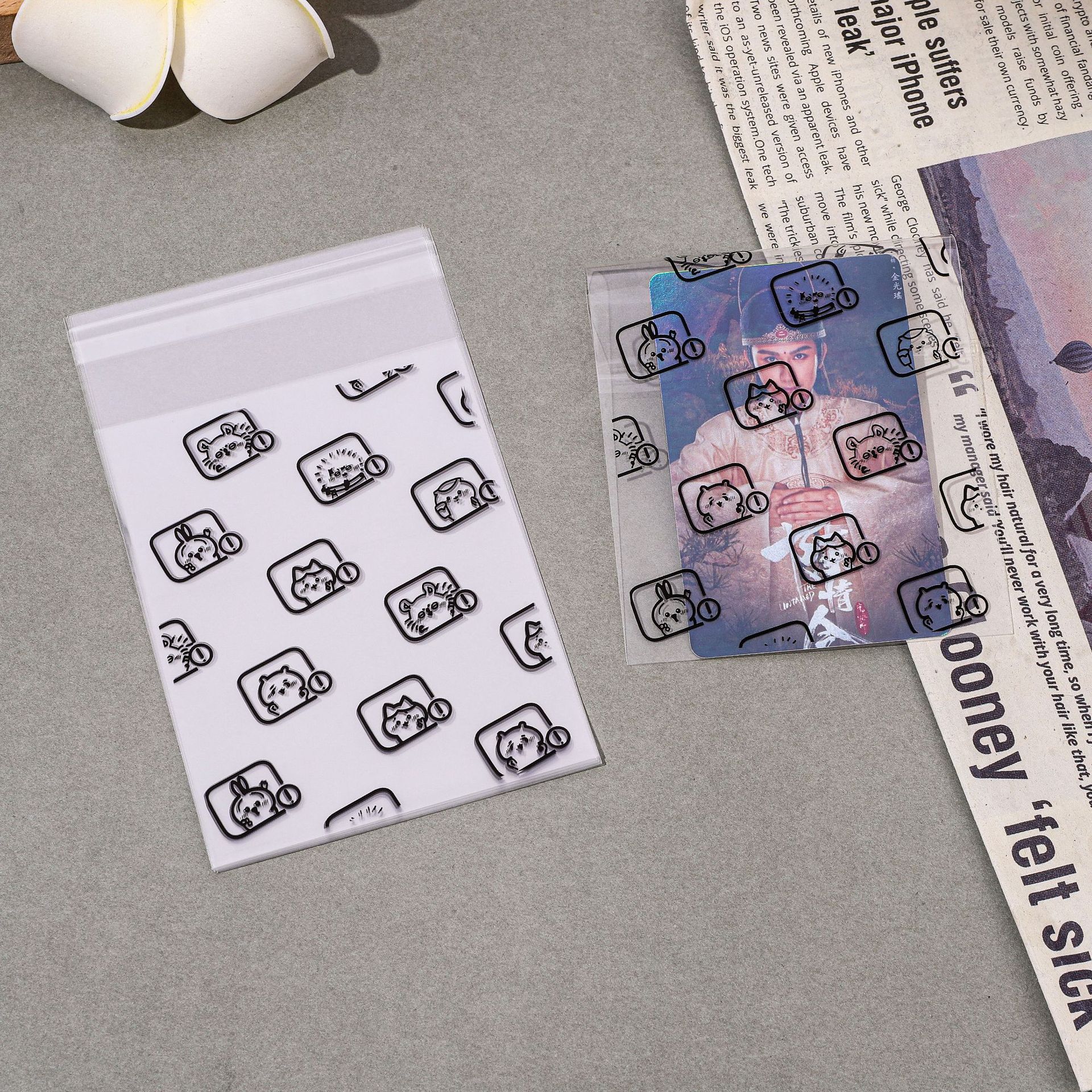 사각 블랙 [팩당 50매] 8*10+3