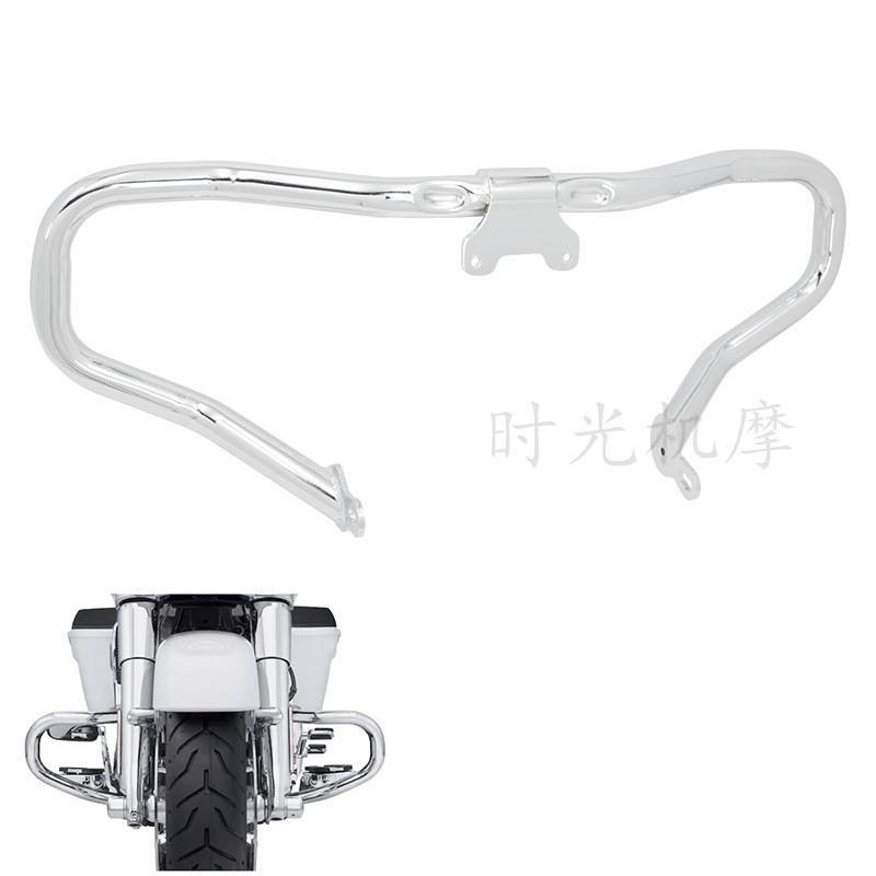 Harley Highway Glider Double Light Glider st CVO Front Guard Small Bumper Anti-fall Bar Protective Bar 14-23 Years