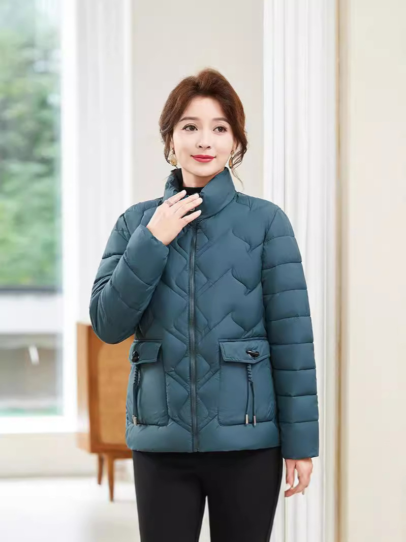 Chaqueta acolchada rombo invierno 2024 estilo madre image 6