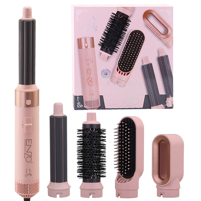 Enzo Enzo 5-in-1 Negative Ion Fully Automatic Curling Iron Multi-Function Hair Dryer Curling and Straightening Dual-Use Hot Air Comb Wholesale