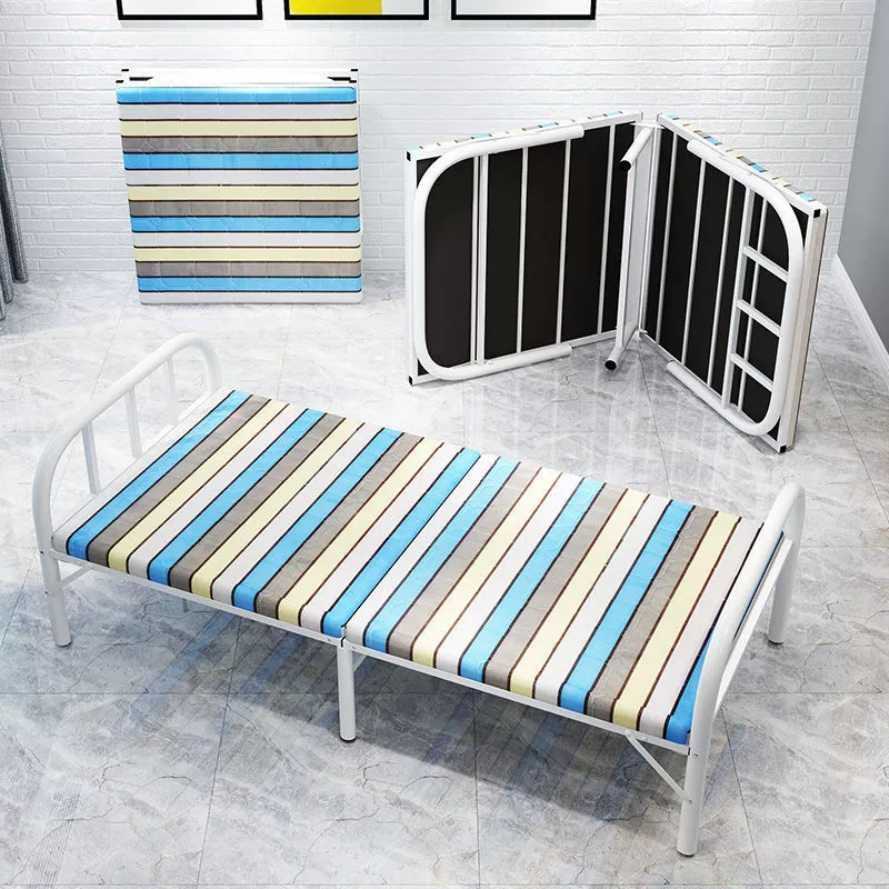 Складная кровать для обеденного перерыва, односпальная кровать, домашняя двуспальная кровать, офисная кровать для обеденного перерыва, простая кровать, портативная жесткая кровать