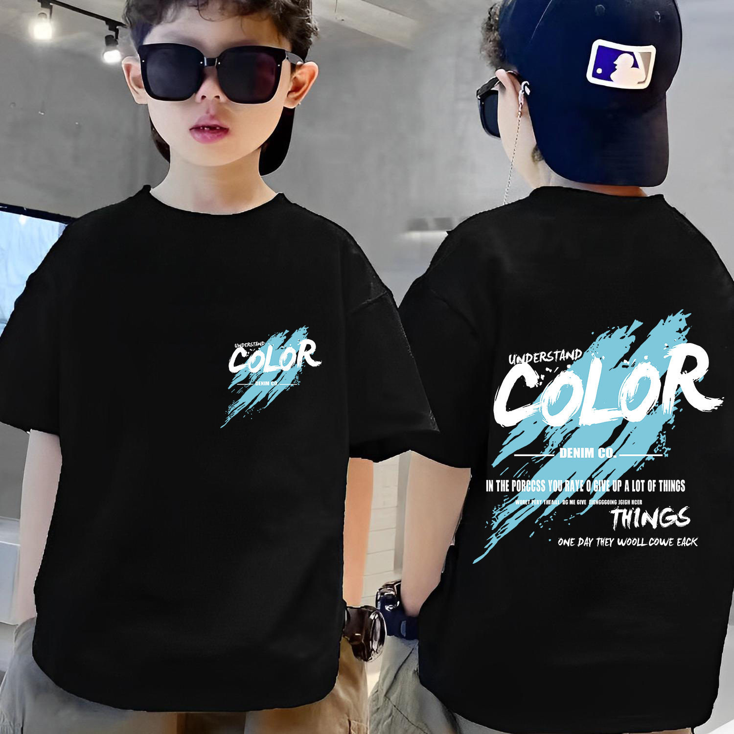 国境を越えた貿易人気子供服男の子Tシャツ半袖夏子供中大型男の子トップス半袖夏服トレンド