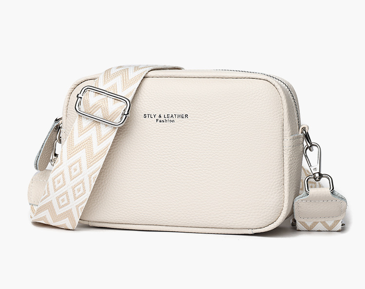 Genuine Leather Small Square Shoulder Bag For Women Versatile_voghion.com
